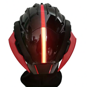 Black Red Cyberpunk Helm