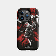 Dynamische iPhone 15 Pro Hülle in Schwarz-Rot
