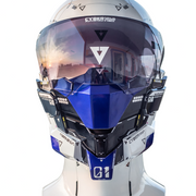 Blaue Cyberpunk Maske
