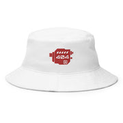 Sombrero de pescador minimalista informal con calavera en color blanco