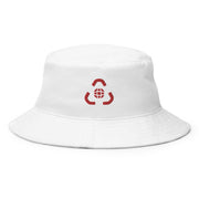 Sombrero de pescador blanco con calavera de aspecto premium
