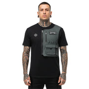 Vetoketjulla irrotettava techwear-t-paita