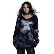 Aesthetics Black Sweater Y2K Top