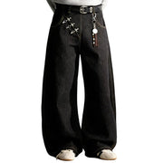 Airplane Button Design Y2K Jeans