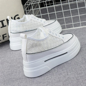 Black And White Platform Sneakers