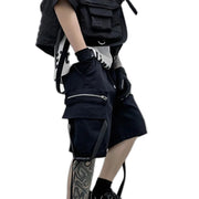 Schwarze Cargo-Shorts Herren