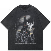 Black Graphic Y2K Tees