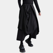 Schwarzer High-Waist Hosenrock