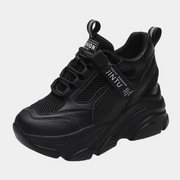 Schwarze High-Top-Plateau-Sneaker