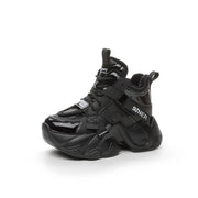 Schwarze Plateau-Sneaker Techwear