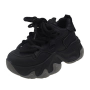 Black Platform Sports Sneakers