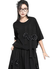 Black Rose T Shirt Women's