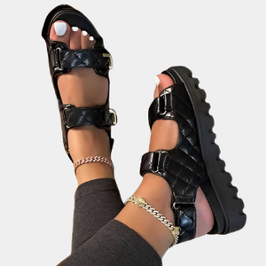 Black Sandals with Chunky Heel
