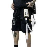 Schwarze Cargo-Shorts