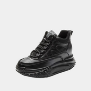 Schwarze Plateau-Sneaker