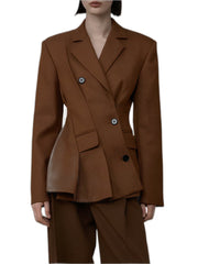 Blazer Brown Jacket Women Spring