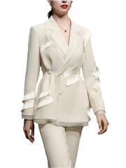 Blazer Notched Women Spring Jacket