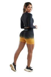Booty Shorts Black and Yellow