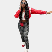 Camo Cargohose High Waist