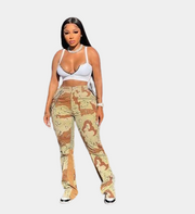 Camo Print Cargohose