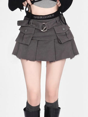 Cargo Mini Skirt Denim