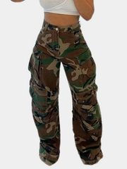 Cargo Pants Damen Camo Hose