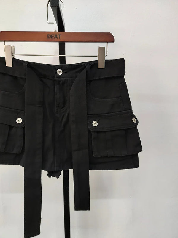 Cargo Pocket Denim Skirt