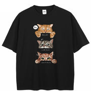 Cartoon Cat Graphic T Shirts Y2K