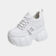 Casual Weiße Plateau-Sneaker