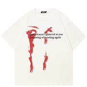 Casual White Y2K Graphic Tees