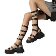 Chunky Gladiator-Sandalen mit Absatz