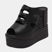 Chunky Plateau Sandalen mit Absatz