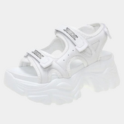 Chunky Heel Sandalen in Weiß
