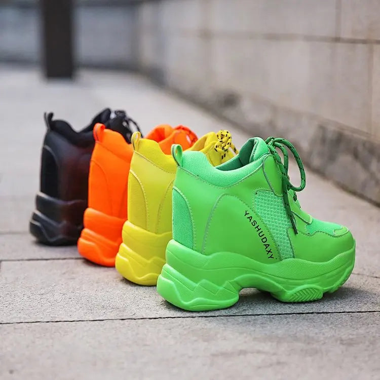 NEGATIVETHREE Chubby Board Sneakers CYBER LIME Wholesale