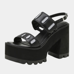 Chunky Sandals Leather Gothic
