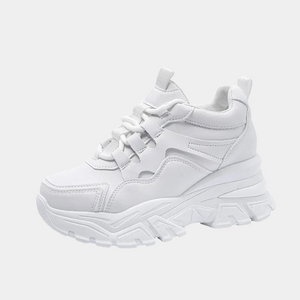 Chunky white platform sneakers