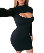 Cut-Out-Kleid Schwarz