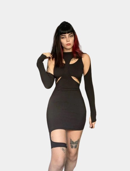 Cut Out Mini Dresses | CYBER TECHWEAR Cyber Techwear Cut Out Mini Dresses | CYBER TECHWEAR Cyber Techwear