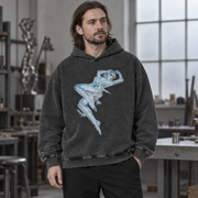 Sweats à capuche graphiques robot IA Y2K