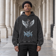 Svarte grafiske Y2K-hoodies