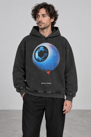 Y2K-hoodie oversized vasket sort
