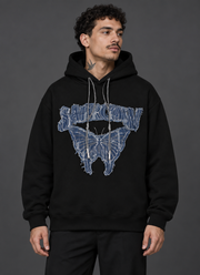 Tikitud liblikaga Y2K hoodie