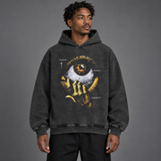 Y2K-hoodie med Evil Eye-grafikk