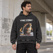 Y2K Hoodie med Kattemonster