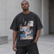 Los Y2K shirt voor heren, oversized