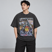 T-shirt Y2K noir graffiti