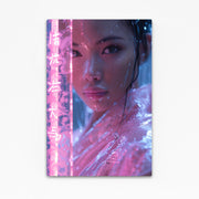 Cyberpunk Art Neon-Spiegelung