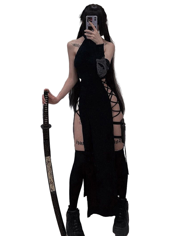 Cyberpunk Gothic Dress Black / L Cyberpunk Gothic Dress Black / L