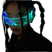 Cyberpunk Techwear LED Brille