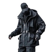 Veste Techwear à capuche foncée